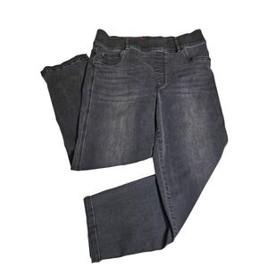 Spanx Jean-ish Ankle Leggings Washed Black Gray Denim Pull On Womens 1X 1XT